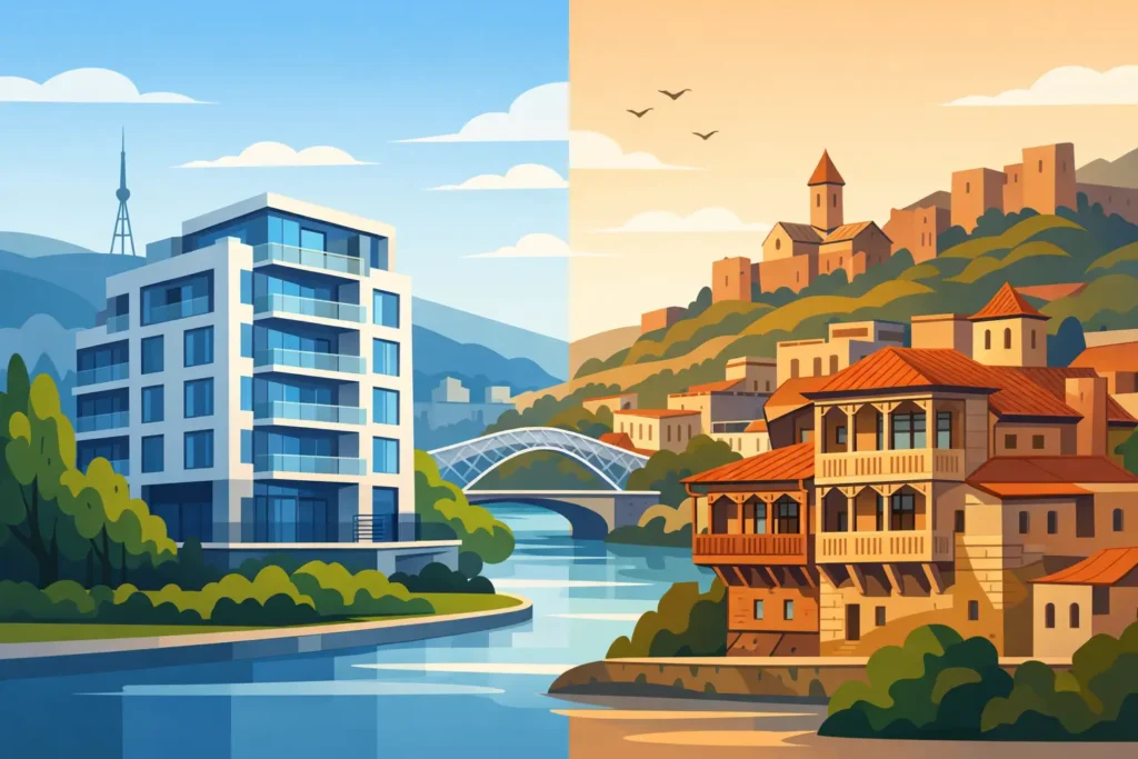 New Build vs Old City Apartment Tbilisi